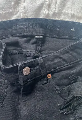 American Eagle Black High Waisted Jean Shorts