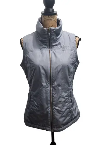 Columbia Women's Puffer Vest Full Zip Up Sleeveless Jacket Medium Gray