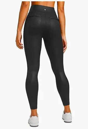 CRZ Yoga Butterluxe Women Matte Faux Leather Leggings with Back Pockets