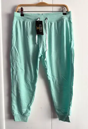 Mint Green Capri Joggers, Large