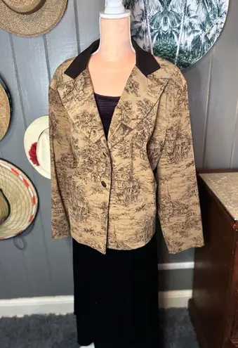 Vintage Courtenay Horse/Home Blazer 24w Brown