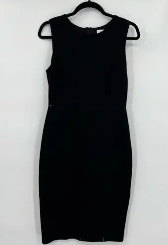 Bailey44 Sheath Midi Dress Sleeveless Cut Outs Zipper Lined Black Size Medium