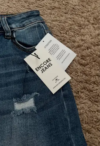 Encore jeans Medium Wash Distresed Bermuda Shorts