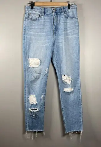 IRO Genn Blue Distressed Silver Detailing Chain Jeans Womens Size 27 ($325)