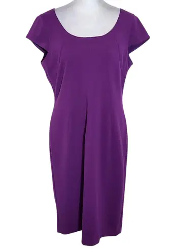 Tahari Purple Sheath Dress Size 12 Purple Wedding Guest Dress