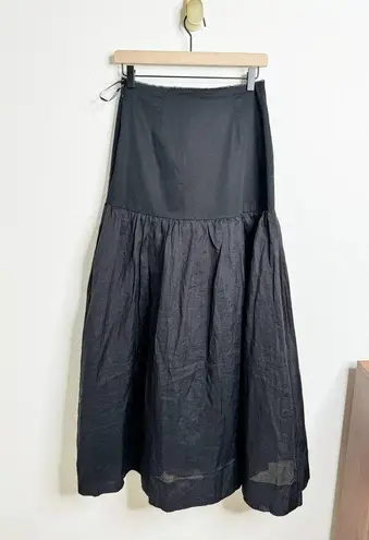 Free People NWT  Hansen & Gretel Moonstruck Set Black Rhinestone Maxi Skirt Small