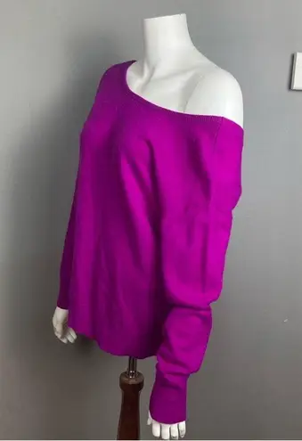 Trina Turk  cashmere sweater medium NWT violet open back bow purple pink colorful