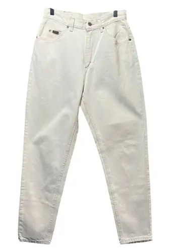 Riders By Lee Vintage 90s Mom Jeans 8P High Waist Tapered Leg Denim Pants Cream