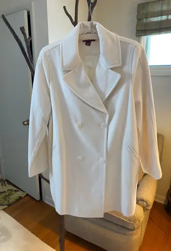 Jessica London Winter White Wool Coat 14