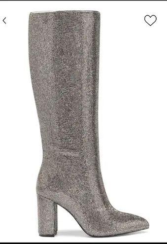 INC I.N.C Paiton Block-Heel Silver Grey Knee High Boots 7M
