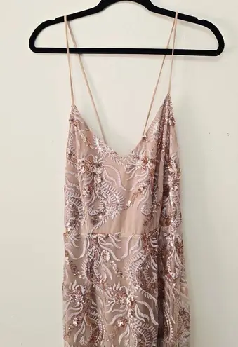 NWT Alamour The Label Lyla Rose Gold Formal Black Tie Prom Gown Dress Size XL