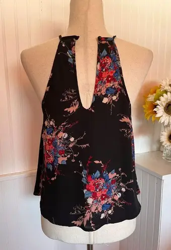 Lily White Black & Floral Tank Top