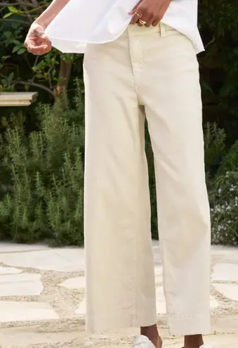 Frank & Eileen Wexford Wide-Leg Linen Pant 4 Cement Cropped