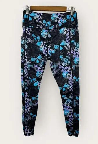 Constantly Varied Gear CVG Womens Full Leggings Medium Celestial Abstract Skull Black