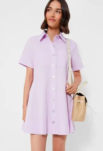 Pomander Place Lilac Meryl Shirt Dress button down pockets short sleeve aline Purple Size XXL