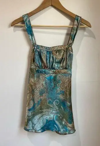 Self Esteem Y2K Paisley Baby Doll Tank Top Size Small