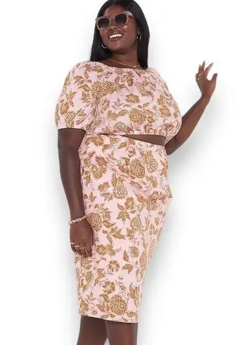 Lane Bryant  Plus Size Women's Pink Floral Two Piece Set Size 18/20 | EUC‎