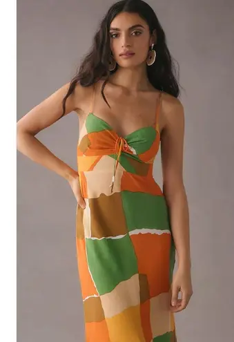 Faithfull the Brand NWT Tempio Midi Dress Costa Smeralda Print Size US 8