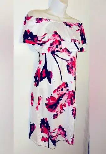 Revamped Woman’s Off Shoulder Ruffle Spring summer Dress medium