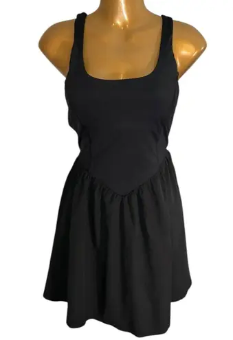 Halara Black Athletic Size M Corset 2-in-1 Mini Quick Dry Flowy Pickleball