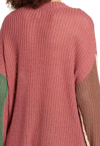 Band of Gypsies NWT  Rosa Color Block Knit Sweater Size S