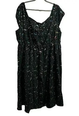 Bloomchic Black With Multicolor Stars Design Elastic Waist Size 18/20