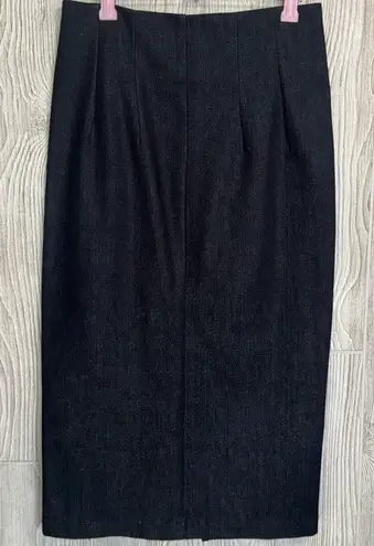 Urban Renewal Blue Midi Pencil Skirt with Slit for Work