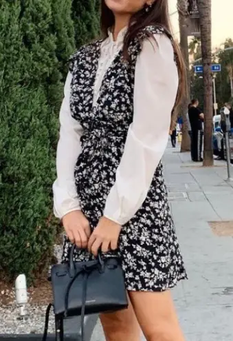 The East Order Floral Side Tie Mini Dress