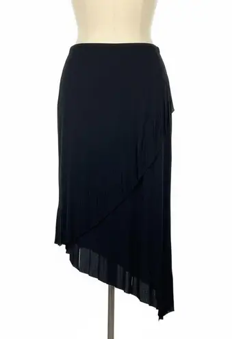 Vintage Cachet Skirt Womens 6 Black Fringe Asymmetrical 90s Y2K Goth Whimsigoth