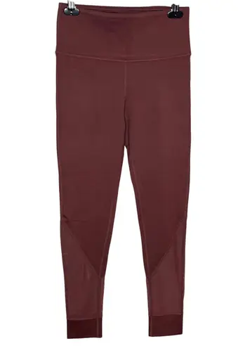 Savvi NEW Size Small Mila Burgundy Leggings with Mesh Red thumbnail 1