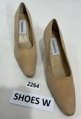 Chadwick's Womans Gold Fabric Slip On Pumps Size 6.5 M NWOT