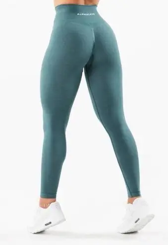 Alphalete Amplify Leggings Size Medium Sage Green NWOT 26” Compression Contour - Image 1