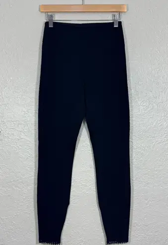 Lysse Ponte Pants Small Lace Trim Shaping Hi Rise Ankle Flat 4 Way Stretch 1510