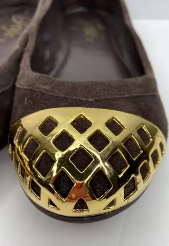 Fergalicious FERGIE “Brio Too” Brown Suede Ballet Flats