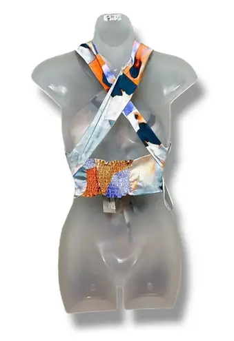 River Island Eco Couture Silky Halterneck Wrap Crop Top NWT