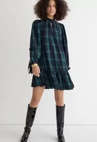 J.Crew Tartan Plaid Ruffle Dress