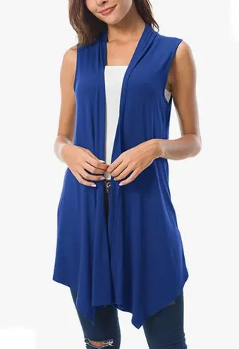 Urban Coco sleeveless, asymmetrical hem lightweight cardigan vest, size XXL, NWT
