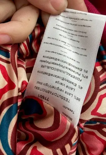 Emilio Pucci Firenze Solid Pink Virgin Wool High Neck Sheath Dress Size 38