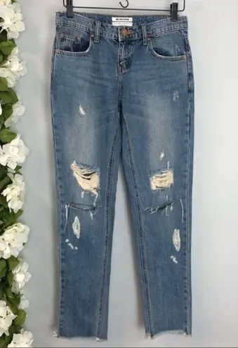 One Teaspoon NEW  Blue Buoy Awesome Baggies Jeans Sz 25 Ripped Booty Flirty