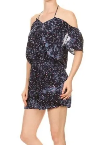 New Arrival!💥Floral Romper Off Shoulder Cold Navy Size M