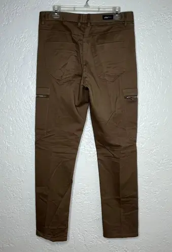 Karl Lagerfeld Women's Khaki Straight Leg Utility Cargo Pants Size 32