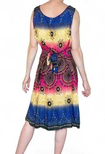 Vintage Island Expressions Colorful Hippie Abstract Beach Swim Knee