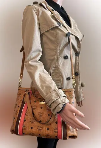 MCM COGNAC TWO WAY TOTE BAG MEDIUM