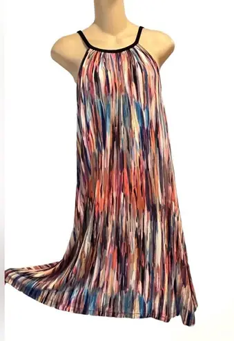 Cynthia Rowley Women’s Size Small Multicolor Halter Midi Dress Red Pink Blue