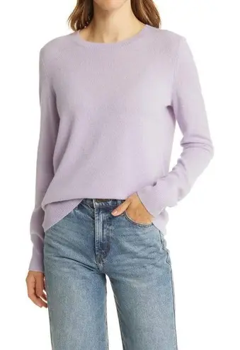 C by Bloomingdales Women's XL 100% Cashmere Crew Neck Sweater Serenity Blue