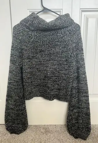 SheIn Cropped Lantern Sleeve Sweater