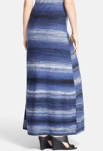 Vince NEW  Striped Cotton Space Dye Maxi Dress LARGE Blue Vacation Loungewear