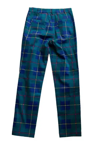Gretchen Scott gorgeous blue and green plaid pants