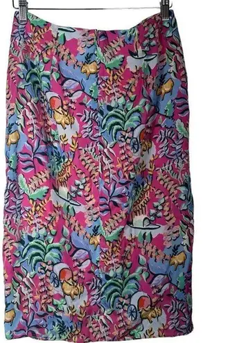 J. McLaughlin  Blakely Tropical Floral Pencil Skirt Size 6