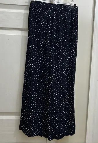 Aritzia Wilfred Navy Blue & White Leopard Print Women's Pants w/ Tie Detail XS